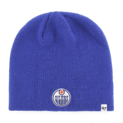 Winter hat knitted, NHL 47 Brand Beanie Edmonton Oilers SR royal blue