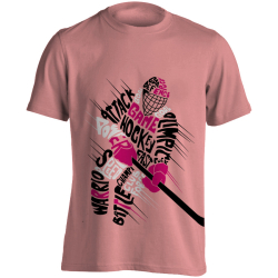 Camiseta, Hockey Hielo Power rosa claro JR