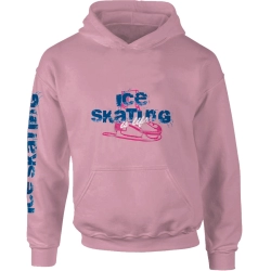 Mikina s kapucí, Ice Skating is Life pink JR