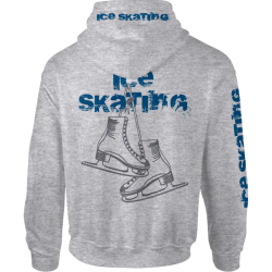Kapucnis pulóver, Ice Skating is Life szürke JR