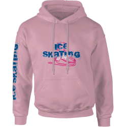 Mikina s kapucí, Ice Skating is Life pink SR