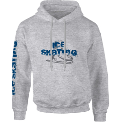Mikina s kapucí, Ice Skating is Life grey SR