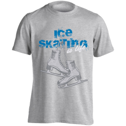 Camisetas, Ice Skating is Life grey SR