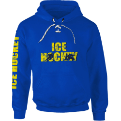 Sudadera con capucha, Hockey sobre hielo cordones azul-amarillo SR