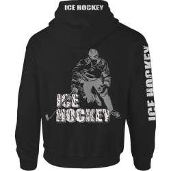 Kapucnis pulóver, Ice Hockey FŰZŐS fekete SR