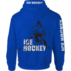 Kapucnis pulóver, Ice Hockey FŰZŐS kék SR