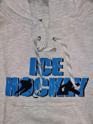 Kapucnis pulóver, Ice Hockey FŰZŐS szürke-kék JR