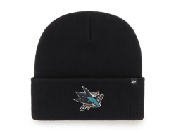 Зимна плетена шапка, NHL 47 Brand Haymaker San Jose Sharks SR black