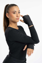 Műkorcsolya kézvédő kesztyű, INTERMEZZO 7336 Padded fekete