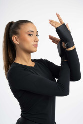 Műkorcsolya kézvédő kesztyű, INTERMEZZO 7336 Padded fekete