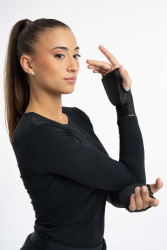 Műkorcsolya kézvédő kesztyű, INTERMEZZO 7336 Padded fekete
