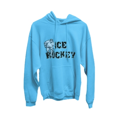 Kapucnis pulóver, Ice Hockey FŰZŐS világoskék JR