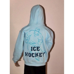 Kapucnis pulóver, Ice Hockey FŰZŐS világoskék JR