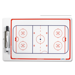 Hockey Coaching tablero de clip, AZUL DEPORTES De Luxe con grapas 10'' x 16''