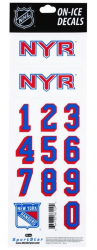 Obtisky, čísla na helmy NHL New York Rangers