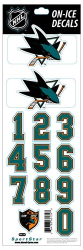Стикери, номера на каски от NHL San José Sharks
