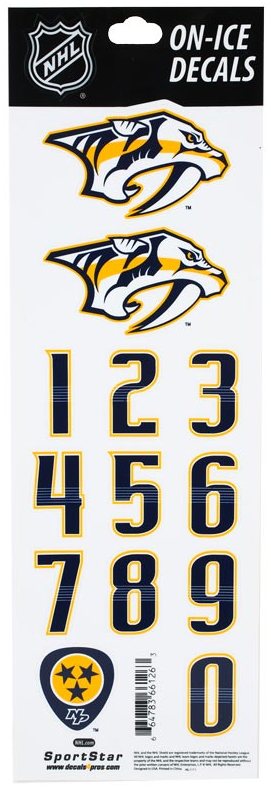 Matrica, NHL számok fejvédőre Nashville Predators