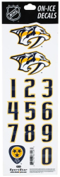 Стикери, номера на каски от НХЛ Nashville Predators