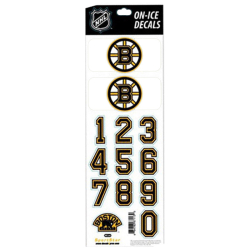Obtisky, čísla na helmy NHL Boston Bruins