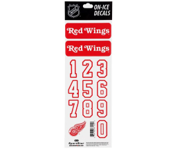 Decals, NHL helmet numbers Detroit Red Wings