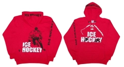 Kapucnis pulóver, Ice Hockey FŰZŐS piros JR