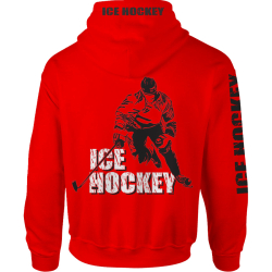 Sudadera con capucha, Hockey sobre hielo cordones rojos SR