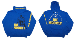 Mikina s kapucňou, Hokejové šnúrky modré JR