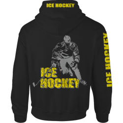 Kapucnis pulóver, Ice Hockey FŰZŐS fekete-sárga SR