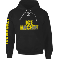 Sudadera con capucha, Hockey sobre hielo cordones negro-amarillo SR