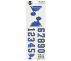 Sticker, NHL numbers on headgear St. Louis Blues